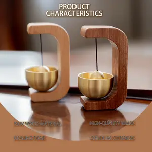 Magnetic Doorbell – Solid Brass & Wood, No Battery Required, Elegant Home Decor Intercom