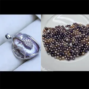 Pearl pendant+[live opening] Min 10pcs Caviar pearls as gift