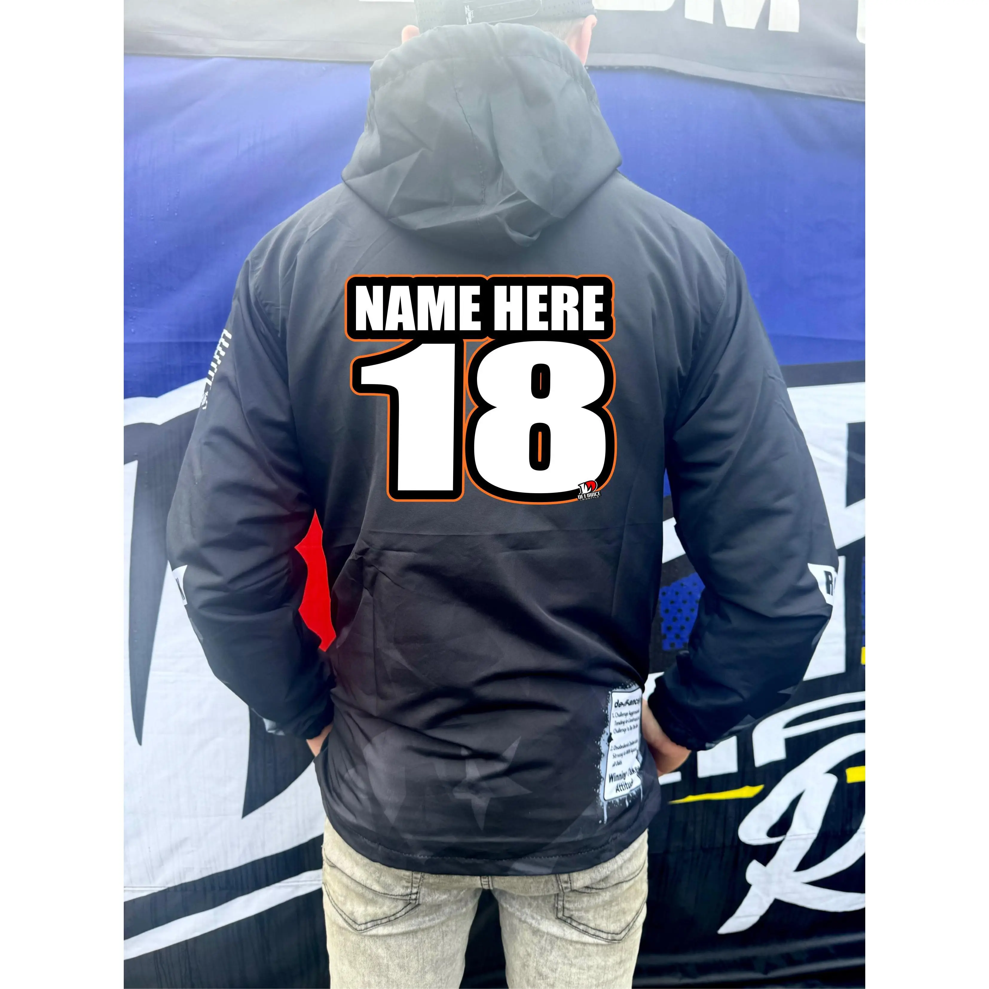 Personalized Track Race Jacket - 2024 spirit rising with race number