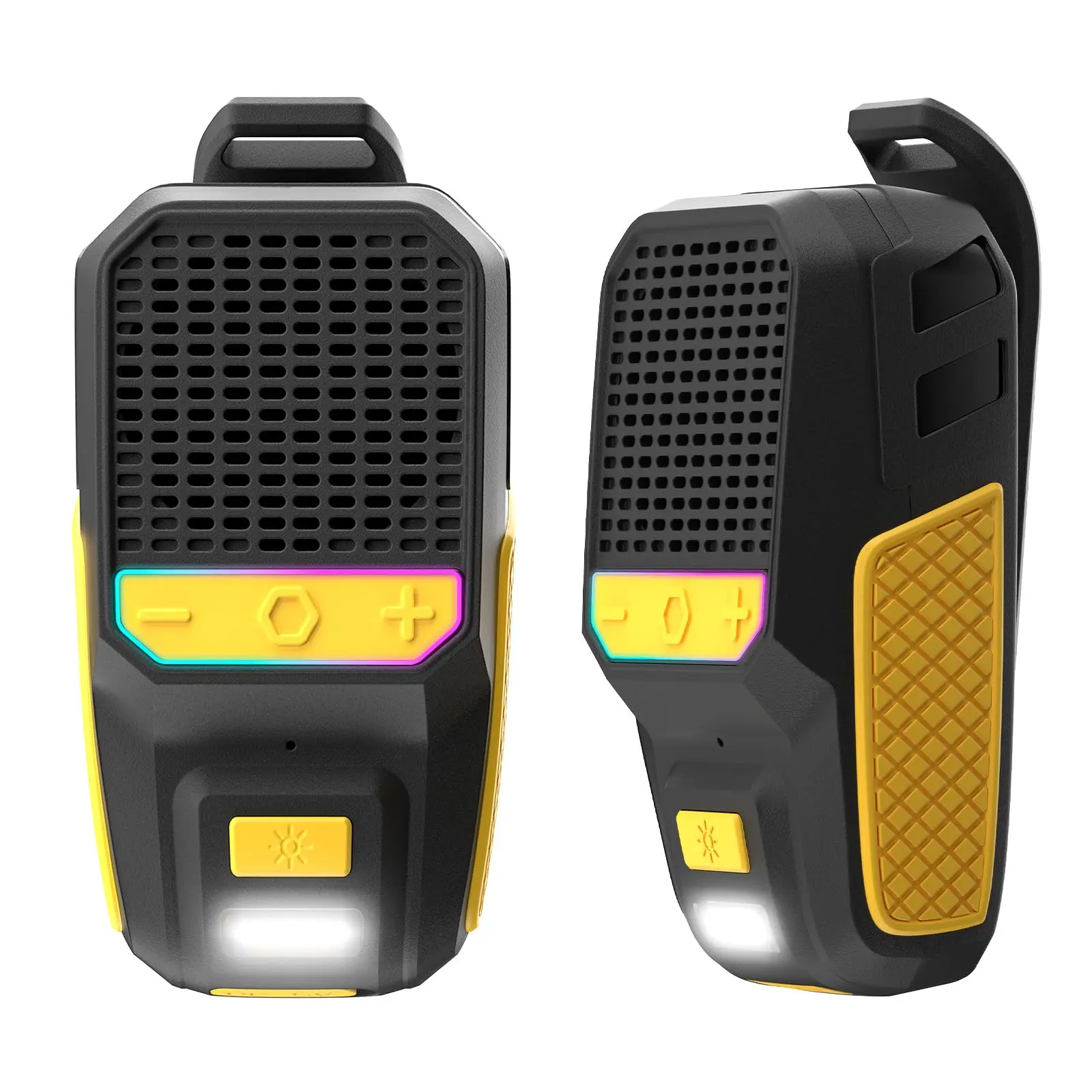Wearable Waterproof Bluetooth Speaker, 60Hr Clip-on Portable Bluetooth Speaker w/Mic, IPX6 Waterproof Jobsite Wireless Speaker, All Day Playtime |Handsfree Call |BT 5.4, Ideal Gift for Men Father