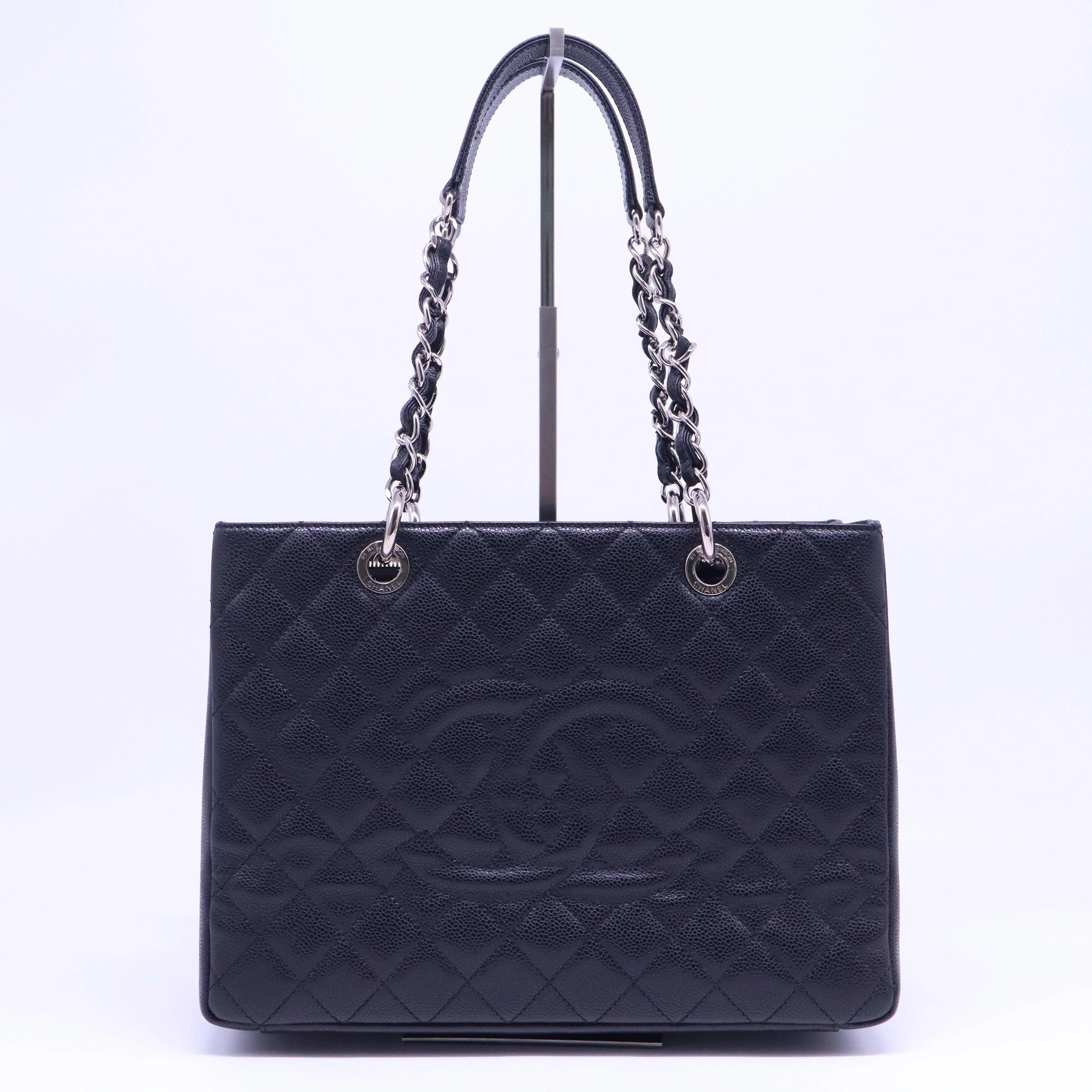 Pre-owned CHANEL Leather Tote Bags Grand Shopping Tote Quilted Caviar B20889