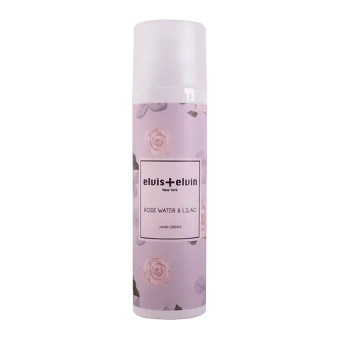 Elvis+Elvin Labs Silky Flower-Infused Rose Water & Lilac Fragrance Hand Cream with Orange Citrus Notes, Contains Alcohol & Benzyl Benzoate, Non-Greasy Deep Moisture for Rough, Dry, Damaged Skin, 24-Month Shelf Life, Long-Lasting Floral Veil