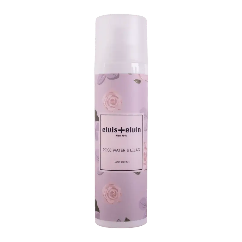 Elvis+Elvin Labs Silky Flower-Infused Rose Water & Lilac Fragrance Hand Cream with Orange Citrus Notes, Contains Alcohol & Benzyl Benzoate, Non-Greasy Deep Moisture for Rough, Dry, Damaged Skin, 24-Month Shelf Life, Long-Lasting Floral Veil