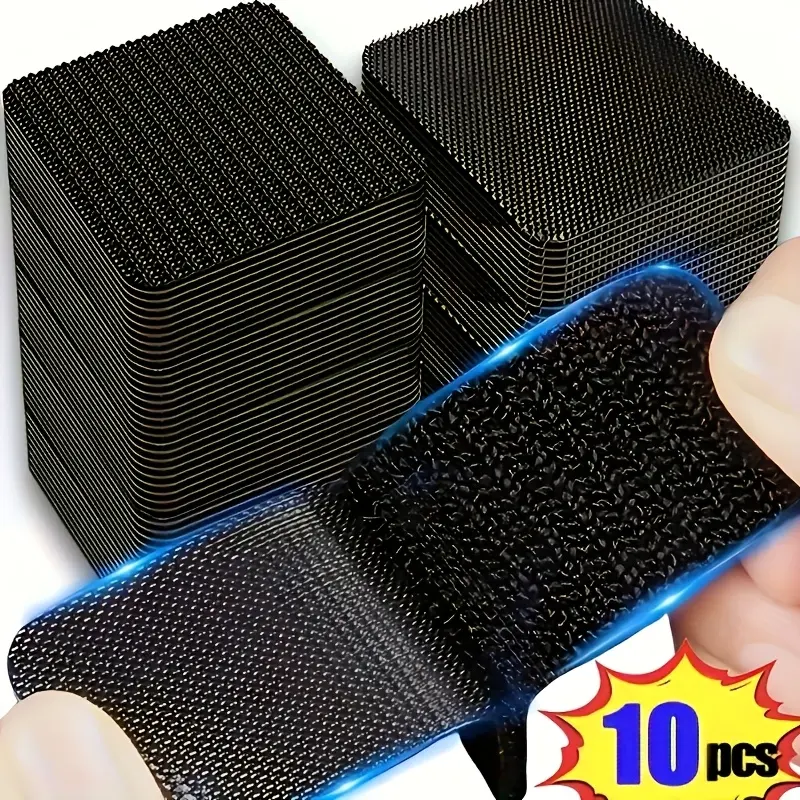 10pcs Sofa stickers, self-adhesive Velcro, sheets, carpets, mat, and tablecloths, non-slip fasteners Square stickers, Interior