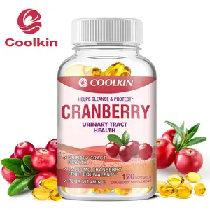 120 Coolkin Cranberry Dietary Softgels, rich in Vitamin C, highly nutritious, and supportive of bladder and urinary tract health.