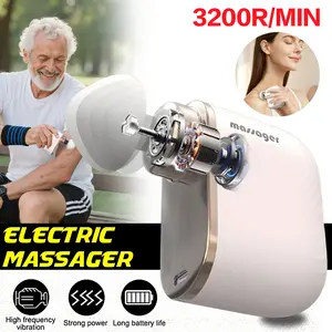 Mini Impact Massage Gun, Handheld Electric Muscle Massager, Ultra-Portable, 3 Massage Heads, Quiet Lightweight, USB Rechargeable, Unisex Gift, Portable Muscle Massagers