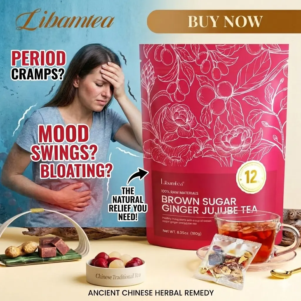Hormone Balance Tea – Natural Herbal Support for Hormonal Imbalance, Menstrual Health & PCOS Relief ,Libamtea Ginger Teas, Beverage, Herbal Tea Blend
