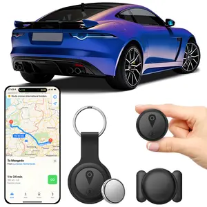 GPS Tracker, Magnetic Locator - Includes keychain and magnetic protective case, global anti-loss device, no monthly fees/no SIM card required (supports iOS Find My feature only), IP67 waterproof, ideal for tracking luggage, pets, and wallets