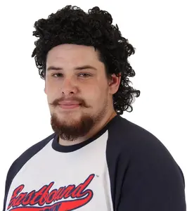 Kenny Powers Wig Eastbound & Down Costume Wavy Synthetic Hairpiece Synthetic Kinky Edge