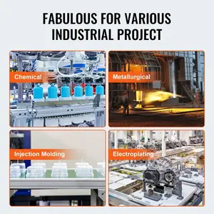 VEVOR Industrial Water Chiller, 6HP 16 Gal Air-Cooled Industrial Water Chiller, 15, 100 Kcal/h Cooling Capacity with Finned Condenser Micro-Computer Control 60L Water Tank, for Cooling Water