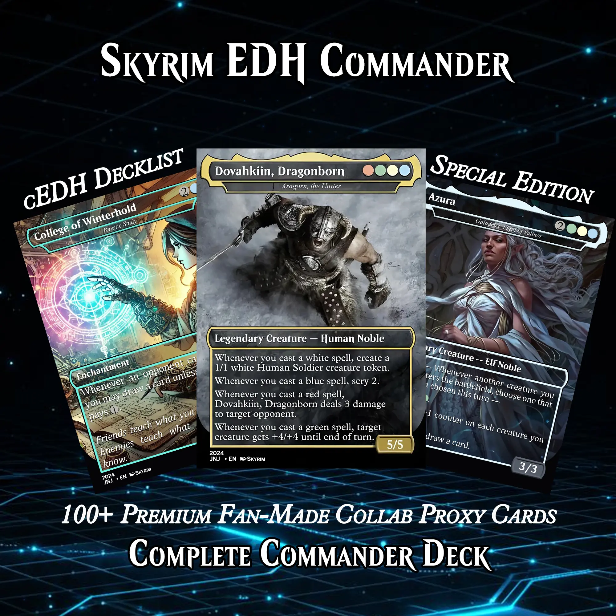 SKYRIM THEMED MTG PROXY COMMANDER DECK PREMIUM COLLECTOR SET (116 CARDS) - TikTok Shop SKYRIM THEMED MTG PROXY COMMANDER DECK PREMIUM COLLECTOR SET (116 CARDS) - TikTok Shop
