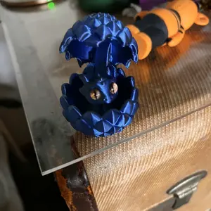 20pcs 3D-Printed Dragon Egg Set, Includes 10 Eggs & 10 Mini Dragons in Random Colors, Home Desktop Decor for Easter, Valentine's Day and New Year