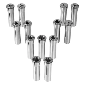 【fathersdaygift】VEVOR 13 pcs Precision R8 Collet Set 1/8'' - 7/8''45# Mill Collet Chuck 0.0012"/30μm TIR with 13 Labeled Storage Boxesfor Milling Machine Drill Presses Boring Machine Machining Center