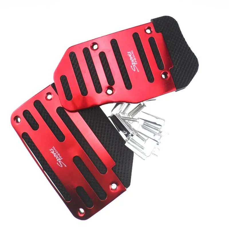 Sporty Anti-Slip Car Pedal Pads |   Stainless Steel Pedal Covers for Manual/Automatic Transmission Vehicles, Car Accessories, Foot Pedal, Father's Day Gift, Non Slip Pedal
