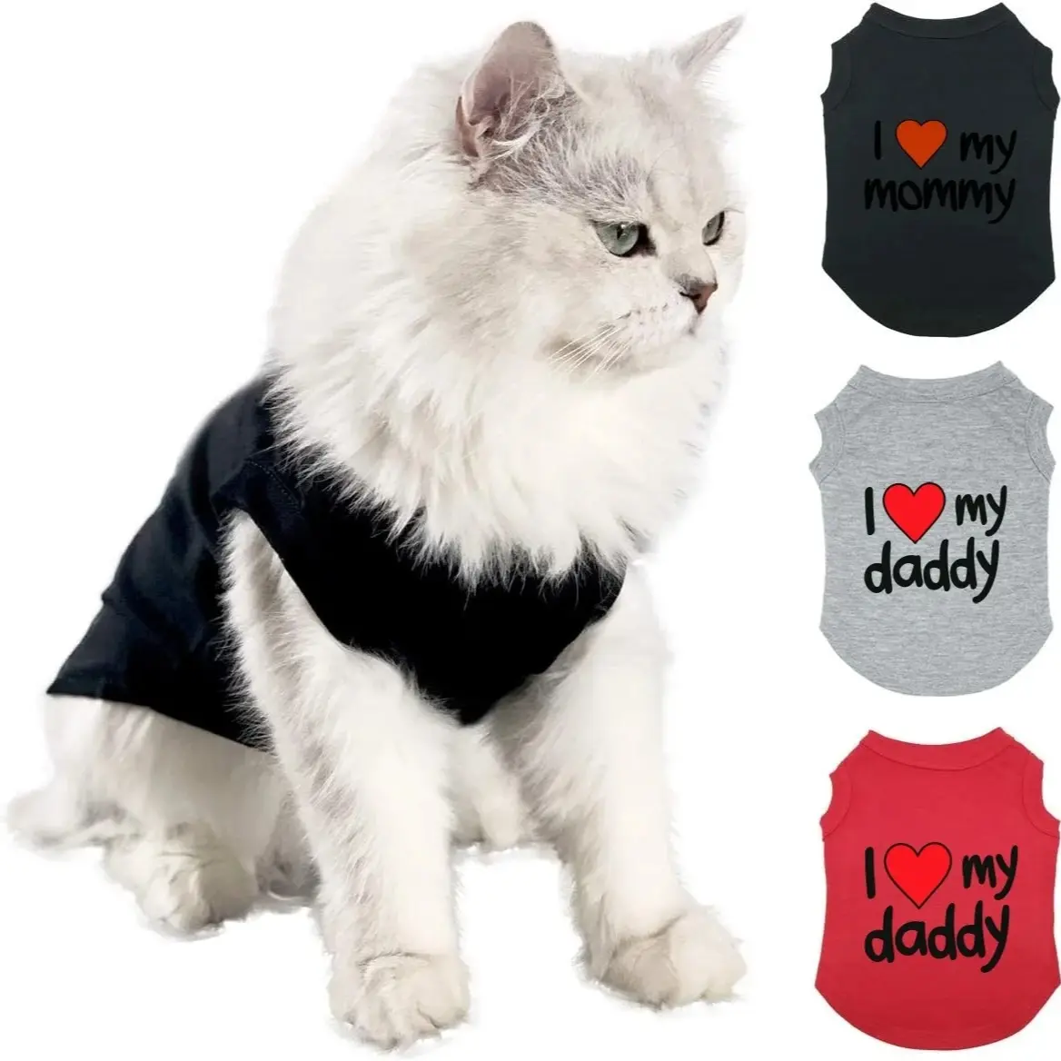 Pet T-Shirt Summer Clothing Dog Clothes for Small Medium Dogs Cats Cute Orange Puppy Vest Soft Cotton Kitten Outfit Chihuahua Yorkie