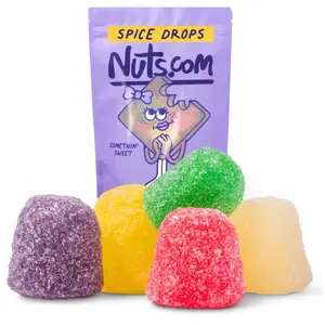 Nuts com Spice Drops Candy Classic Sugar Coated Gum Drops Candy in Clove, Cinnamon, Anise, Spearmint, Sassafras & Wintergreen – Chewy Jelly Drops Candy for Snacking, Baking & Decorating, 13 oz
