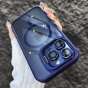 【Premium Metal Camera Armor】Shockproof Kickstand Heavy Duty Clear Case For Apple iPhone 17 17e Air 16 16e 15 14 Plus 13 Pro 12 11 Pro Max Compatible With MagSafe Cover + Camera Lens Protector
