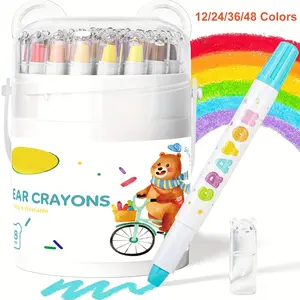 12/24/36/48 Color Twistable Crayons Non-Toxic Washable Crayons,Ultra-Silky Easy-Grip Art Supplies,Ideal Coloring Gift for Boys and Girls