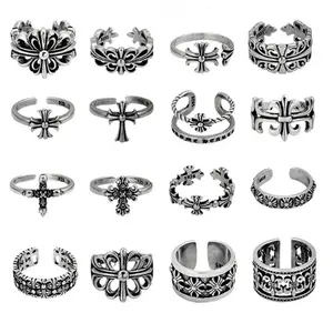 Gothic Chrome Medal Stainless Steel Ring for Men Women High-Quality Durable Statement Jewelry Fashion Accessories Comfortable Fit Ideal Gift