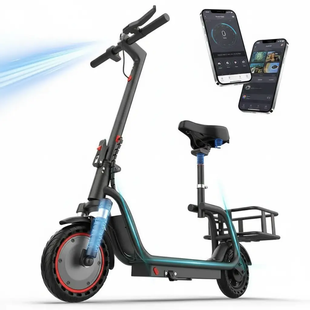 350W Folding Electric Bike for Adults, Maximum Speed 19MPH,Range 16/28 Miles, LED Lights,UL 2272 Certified.SummerWins,Father's Day Gife