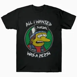 Oversized All I Wanted Was A Pepsi, Suicidal Tendencies, Venice Beach Graphic T-Shirt Streetwear Holiday Wear y2k cotton fashion Streetwear Lover Gift Top Trending K5W