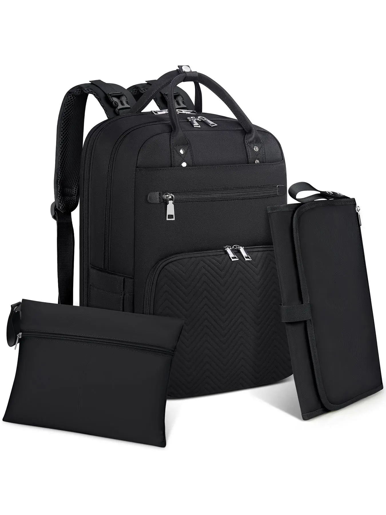 Diaper Bag Backpack with Changing Mat, Large Capacity Waterproof Backpack, Multifunctional Nappy Bag, Baby Bag for Mum & Dad, Lightweight Mommy Bag, Travel Diaper Bag, Diaper Bag with Changing Pad