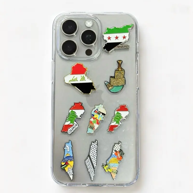 Phone Metal Stickers - Phone Accessory, Fits iPhone, Inspired by Syria, Yemen, Levantine Designs