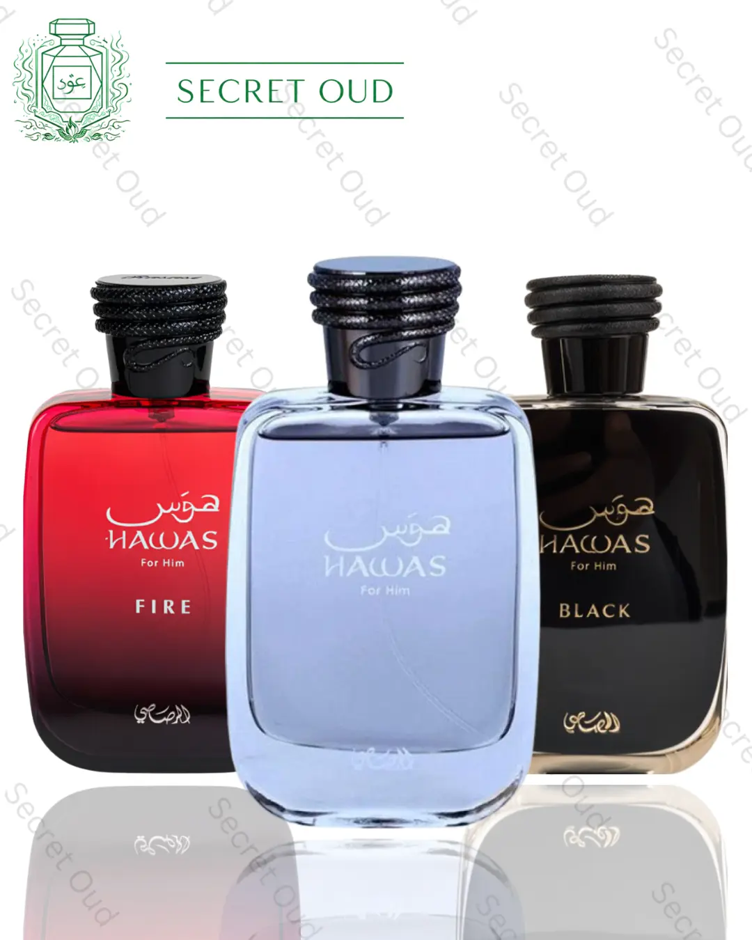 Hawas + Hawas Black + Hawas Fire -- 3 piece bundle