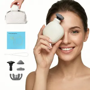 PocketForce Palm-Sized Massage Gun-Portable Deep Tissue Massager with 3000 Percussions/Min,7mm Stroke Depth & 10 lbs Force,Ultra-Quiet<55dB,3 Heads & 4 Speeds, USB Rechargeble Tracel Companion Gift Set,Mother's Day-001