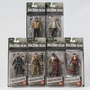 The Walking Dead Abraham Ford Bungee Walker Rick Grimes Hershel Greene Collection Action Figure PVC Model Figurals