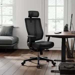 OdinLake L2 (Ergo PRO 633)  - Seat Depth Adjustable Home Office Desk Chairs- Computer Swivel Task Chair with Footrest, Headrest, PU Wheels