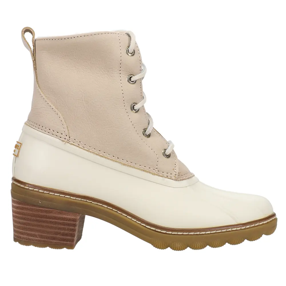 Sperry Womens Saltwater Duck Casual Boots Ankle Low Heel 1-2" - Beige