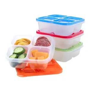 Bentgo Easyboxes 4-Compartment Snack Containers 8-Piece Set - Snack Prep Storage, Reusable, Stackable