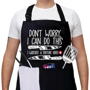 Funny Aprons for Men Grill-Apron for Father's Day, Christmas, Birthday Gifts for Dad from Daughter, Son, Wife