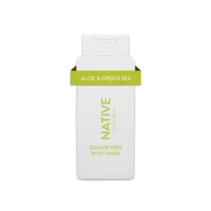 Native Body Wash Aloe & Green Tea Sulfate & Paraben Free 18 oz Pack of 2 for Men and Women