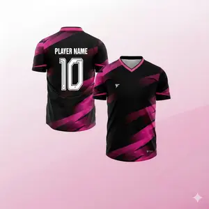 Neon Pulse Black & Pink Football Jersey – All-Over Print Unisex Sports Shirt – Custom Name & Number – Game Day Streetwear 2026