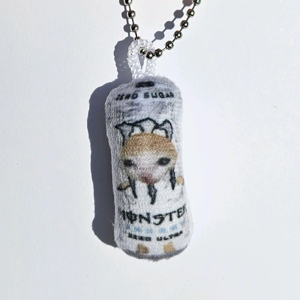 White Monster Keychain