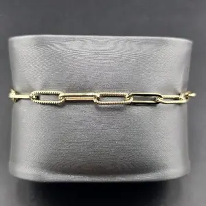 Gold 14k Casual Bracelet 7" 4.0mm for Everyday Wear - Elegant Chain Design