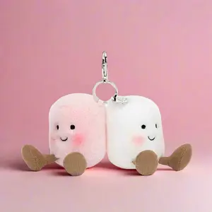 Jellycat Marshmallow Keychains– Stuffed Animal Keyrings, Cute Animals, Fun Gift Ideas for Kids, Birthdays and Collectors, Keychains