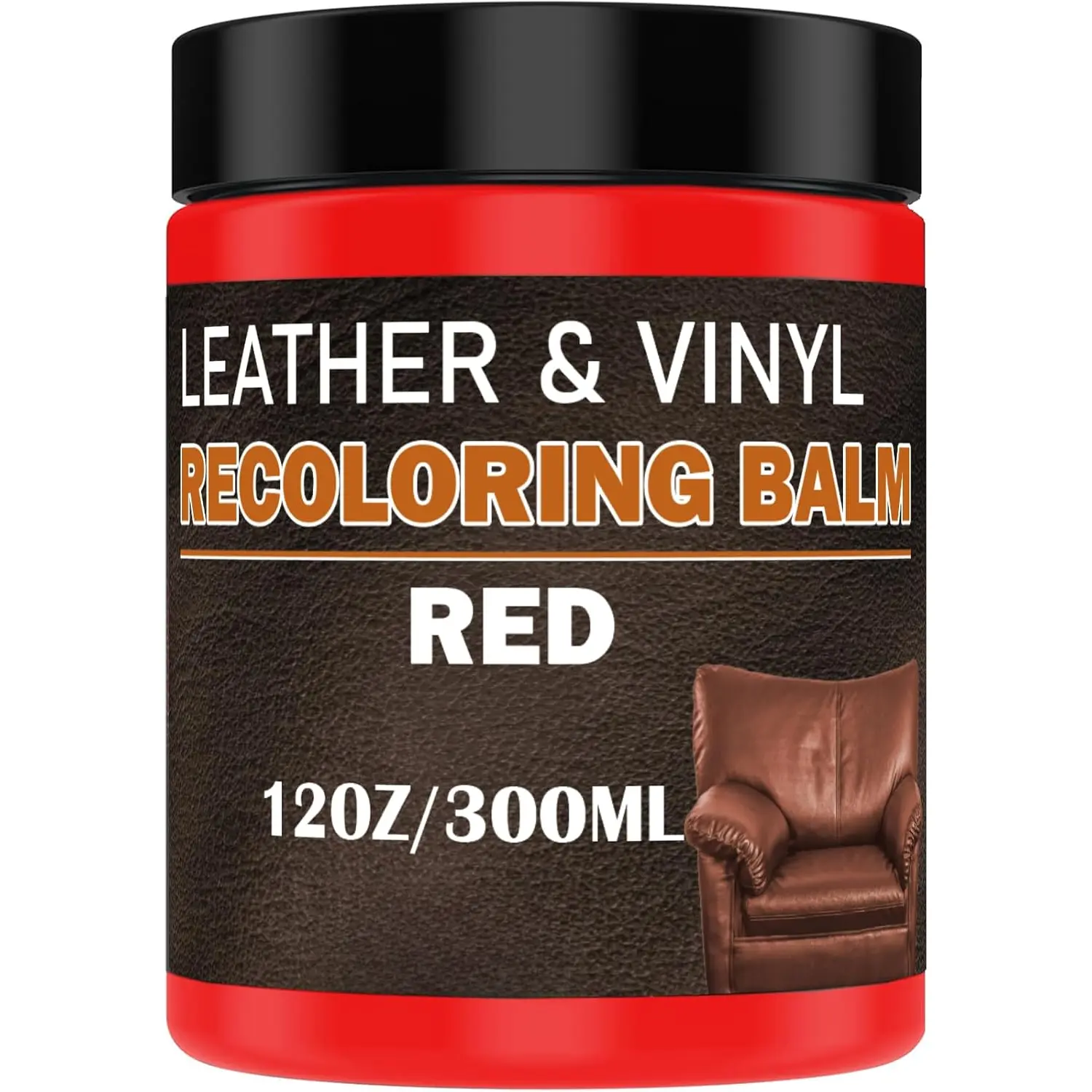 Leather Stains and Dye Liquid Red Recoloring Balm Dashboard Fabric Sneaker Shoes Boots Jacket Bag Purse Vinyl   Boat  Seats  Furniture Couch Fade  Repair Kit Color Restorer