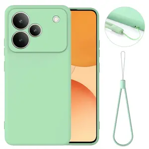 Please Select A Model To Purchase Official Liquid Silicone Case For OPPO Realme P4 Pro C65 12 Pro Plus 13 P1 Shockproof With Lanyard Back Cover