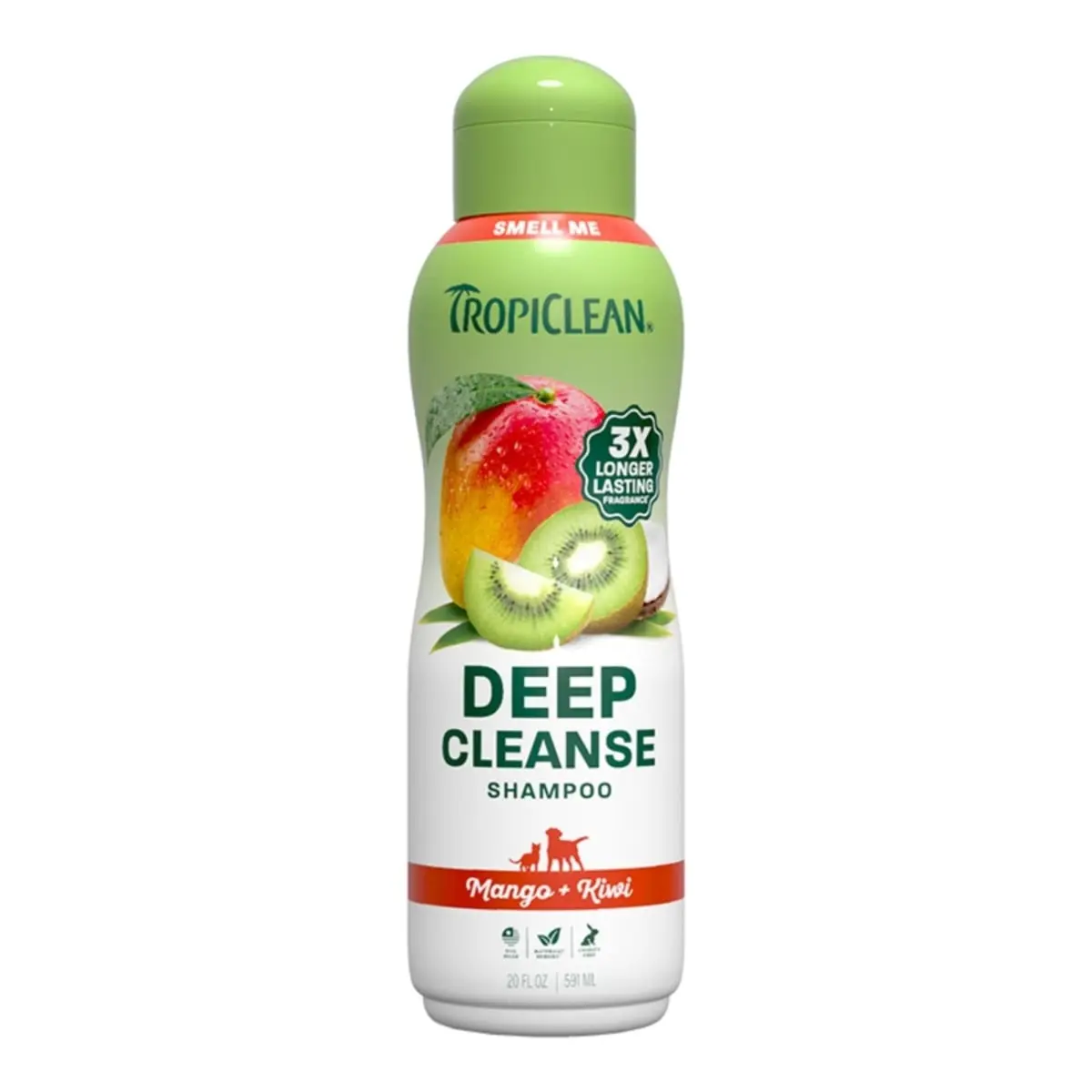 TropiClean 645095006850 20 oz Mango & Kiwi Deep Cleansing Dog Shampoo