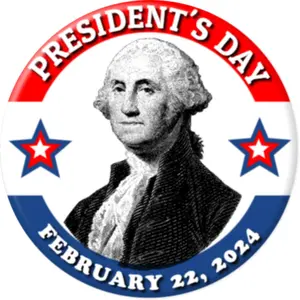 Angel Buttons 2.25 inch pin-back button President's Day