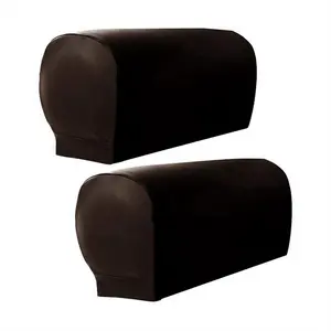 Armchair Arm Covers, 2Pcs Armrest Cover Ultra Thick and Soft PU Leather Stretch Arm Cover for Recliners Sofas Chairs B
