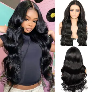 Glueless Body Wave Wig Wear and Go 6x4 Lace Front Wig ,Pre Plucked Pre Cut 220% Density Natural Hairline Tiny Knots