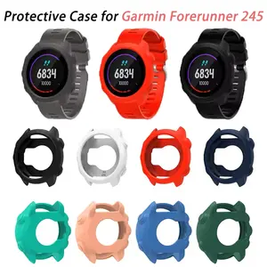 For Garmin Forerunner 245 Protective Case Soft Silicone Frame Protector fit Forerunner 245 Music