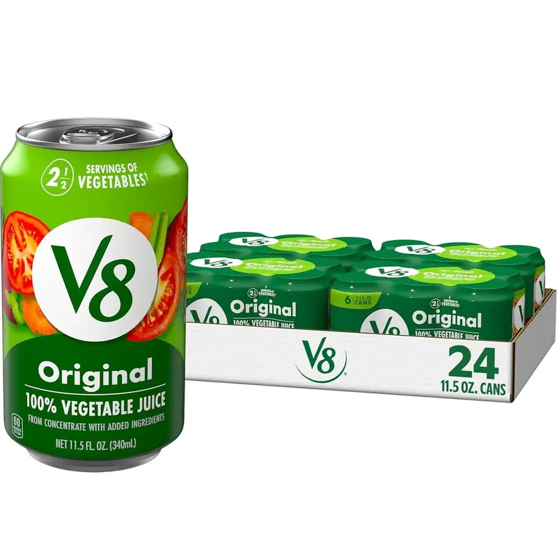 V8 Original 100% Vegetable Juice, 11.5 fl oz Can (24 Pack)