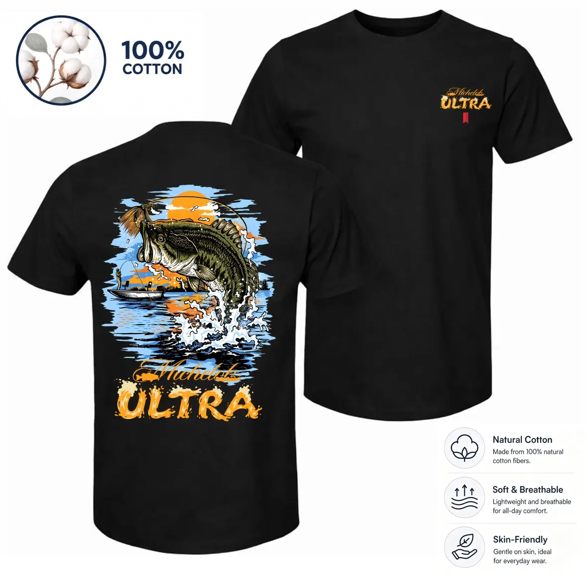 Unisex Streetwear Casual Loose Tee - 100% Cotton Short-Sleeve Lightweight Graphic Top, Eco-Stamping, Round Neck, Breathable, All Seasons Sports & Outdoor Wear, Hand Wash Only