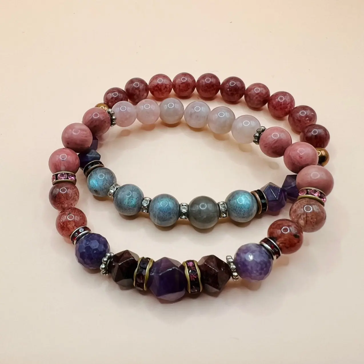 Aphrodites Natural Gemstone Bracelet Set