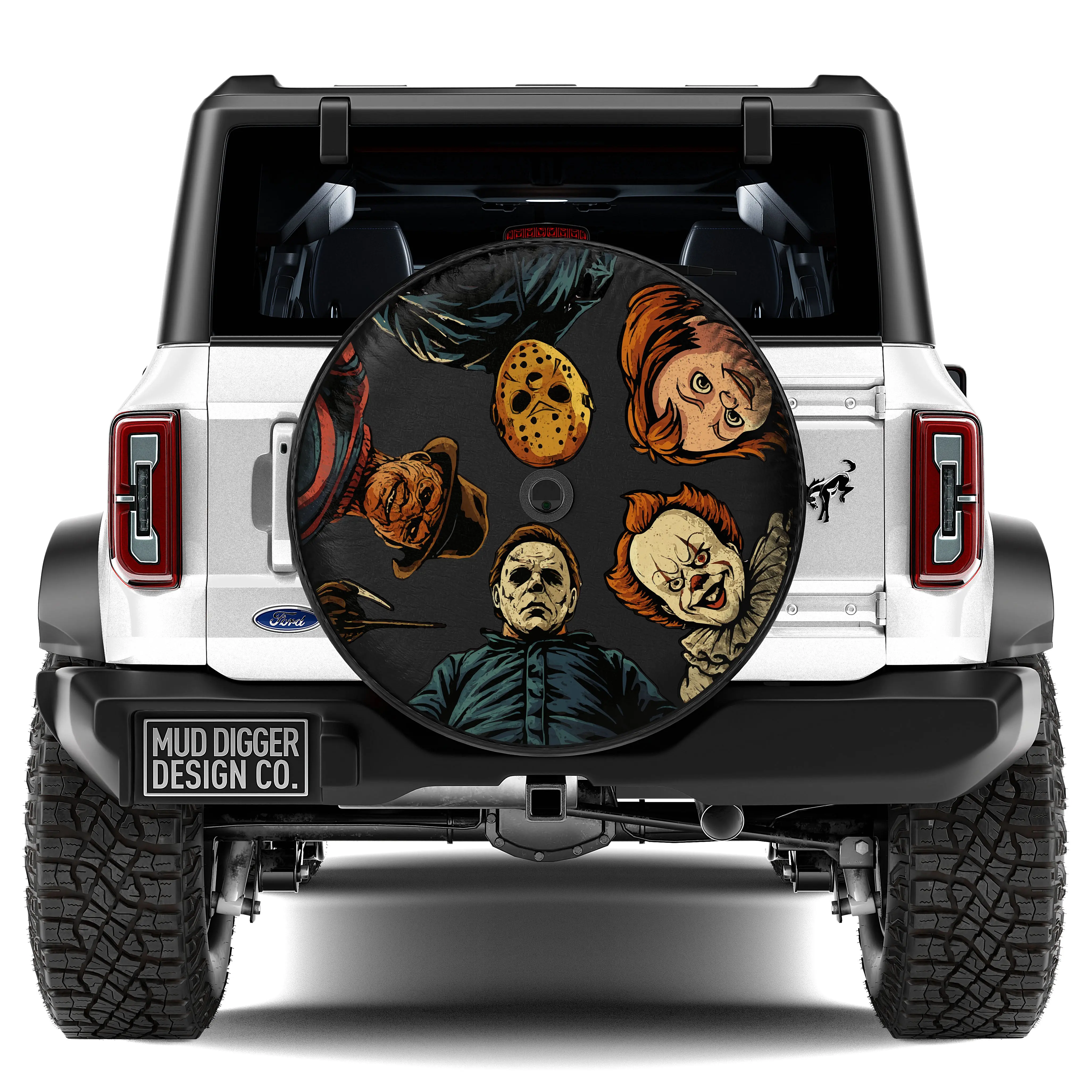 Ford Bronco Halloween Horror Tire Cover